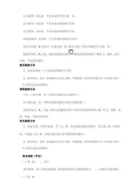 中央民族大学专业考试大纲