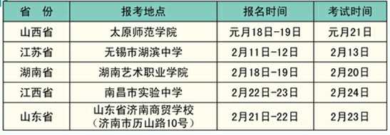 皖西学院2017年省外艺术类单招考试时间及地点