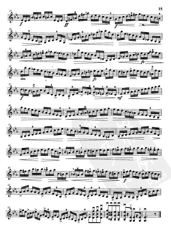开赛小提琴练习曲乐谱下载 第11首