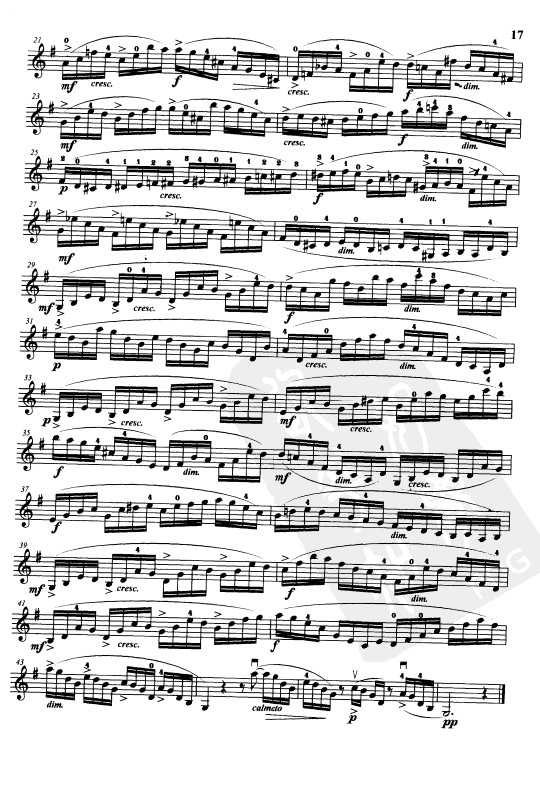 开赛小提琴练习曲乐谱下载 第12首