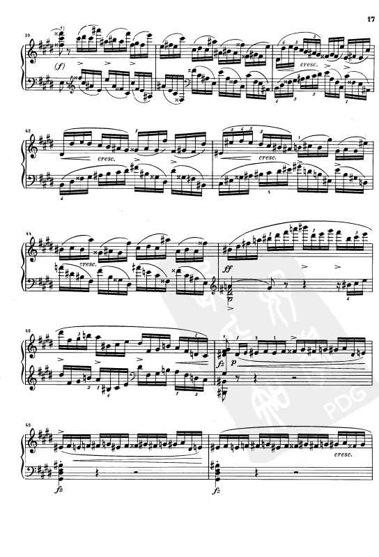 钢琴乐谱下载 肖邦练习曲Opus 10 Nr.4