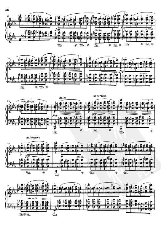 钢琴乐谱下载 肖邦练习曲Opus 10 Nr.11