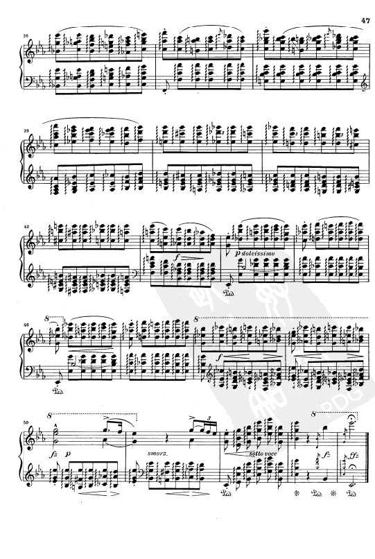 钢琴乐谱下载 肖邦练习曲Opus 10 Nr.11