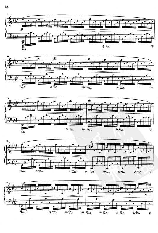 钢琴乐谱下载 肖邦练习曲Opus 25 Nr.1