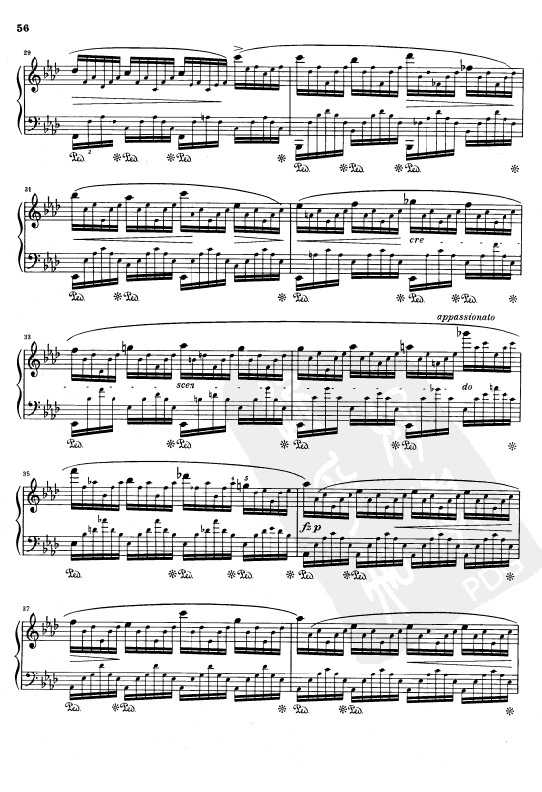 钢琴乐谱下载 肖邦练习曲Opus 25 Nr.1