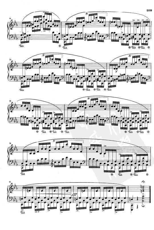 钢琴乐谱下载 肖邦练习曲Opus 25 Nr.12