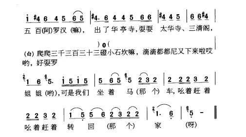 民族歌曲乐谱下载 耍山调