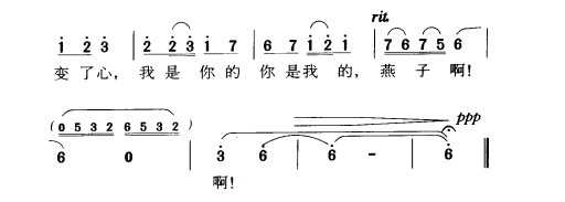 民族歌曲乐谱下载 燕子