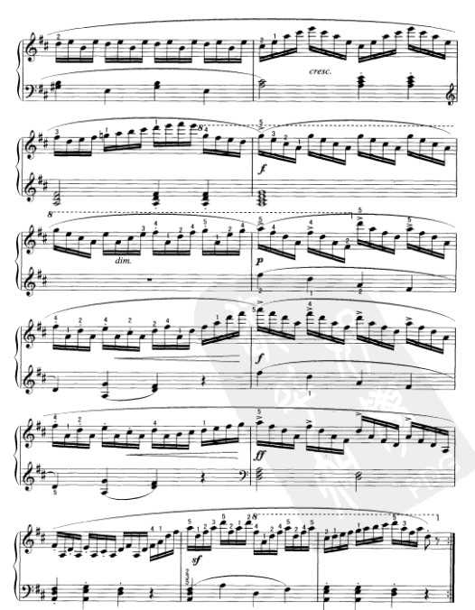 车尔尼钢琴练习曲849乐谱下载 第25首