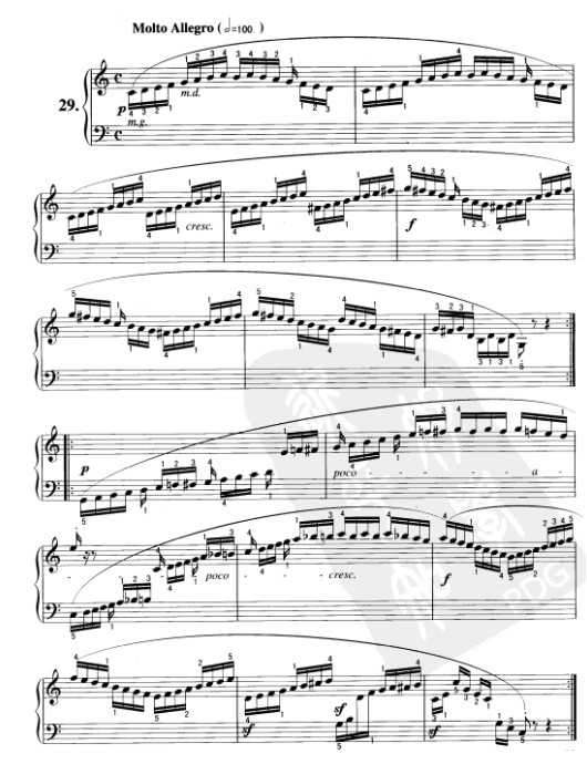 车尔尼钢琴练习曲849乐谱下载 第29首